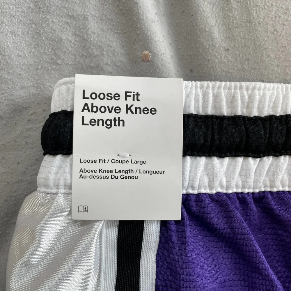 Nike loose fit above the knee fit basketball shorts w/ pockets purple size XL - Picture 4 of 6